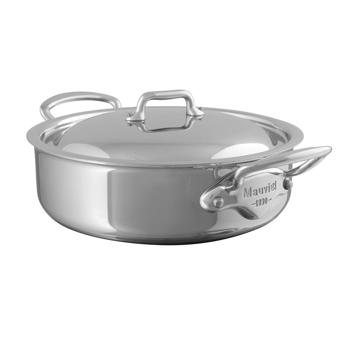 Mauviel 1830 M'COOK 5-Ply Stainless-Steel Rondeau with Lid