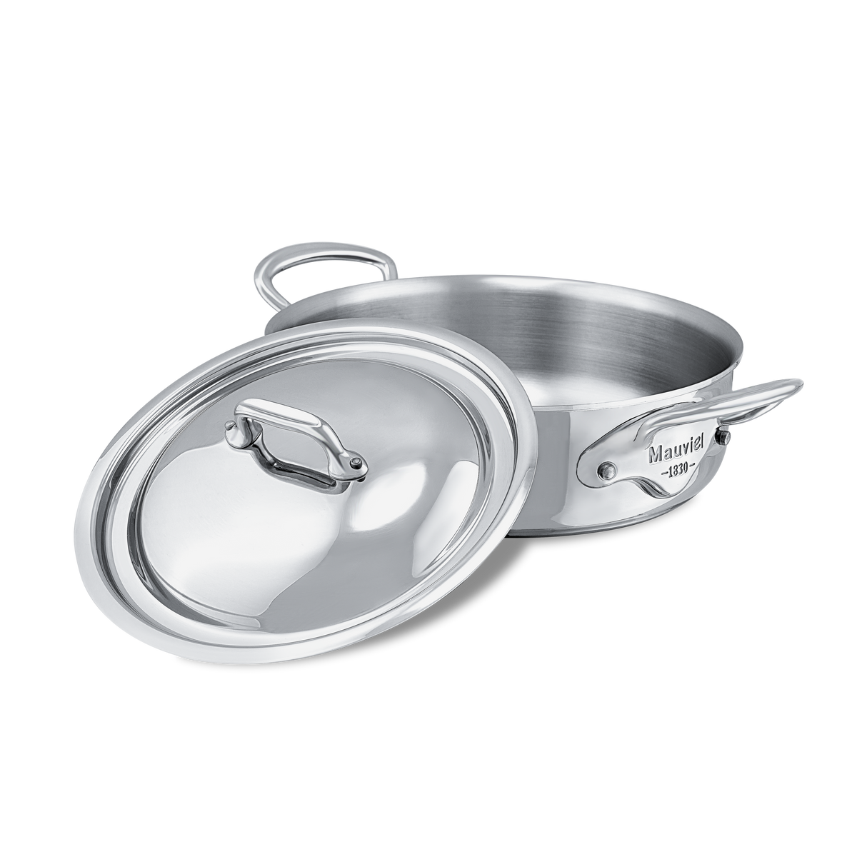 Mauviel 1830 M'COOK 5-Ply Stainless-Steel Rondeau with Lid — image 3