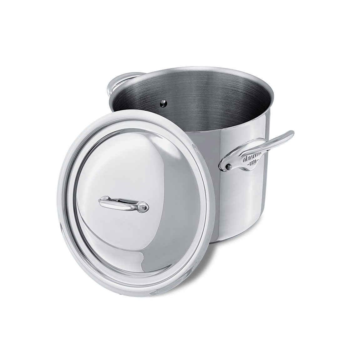 Mauviel 1830 M'COOK 5-Ply Stainless-Steel Stockpot with Lid, 9.7-Qt — image 4