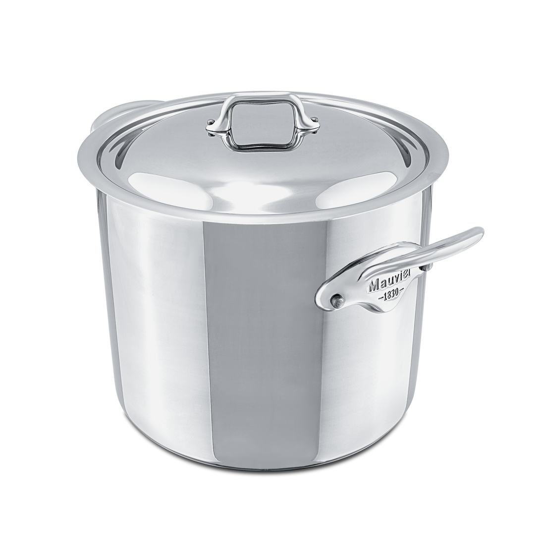 Mauviel 1830 M'COOK 5-Ply Stainless-Steel Stockpot with Lid, 9.7-Qt — image 2