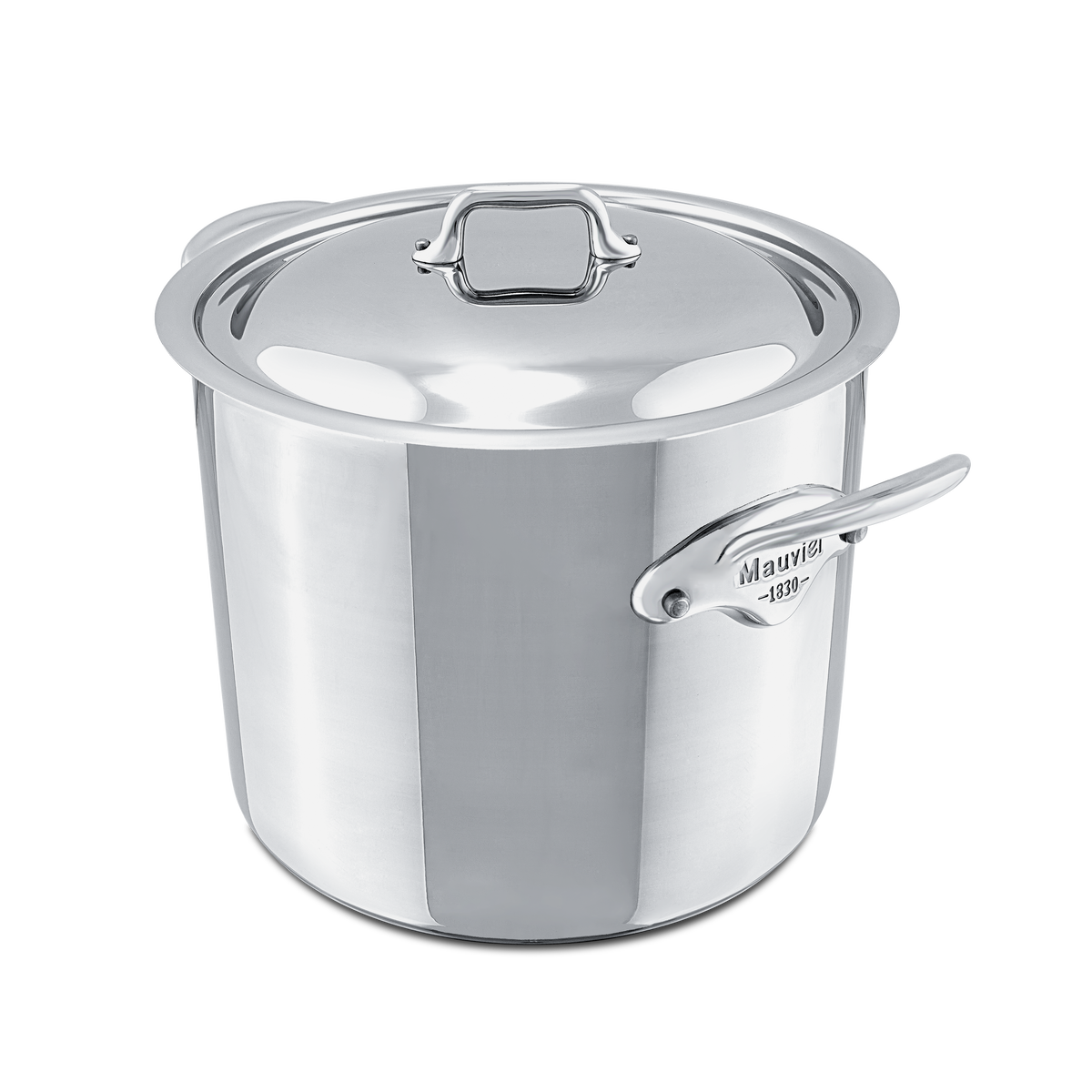 Mauviel 1830 M'COOK 5-Ply Stainless-Steel Stockpot with Lid, 9.7-Qt — image 2