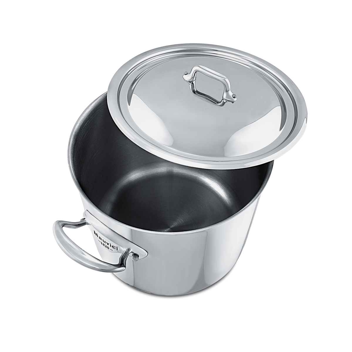 Mauviel 1830 M'COOK 5-Ply Stainless-Steel Stockpot with Lid, 9.7-Qt — image 3