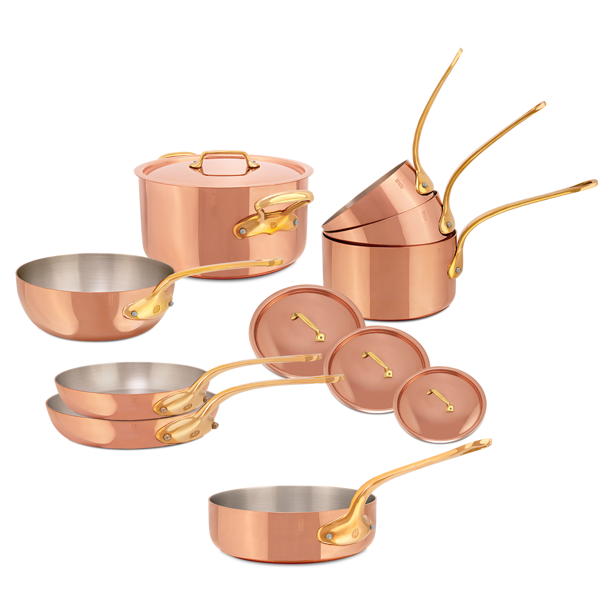 Mauviel 1830 M'Heritage M'200 B 12-Piece Copper Cookware Set