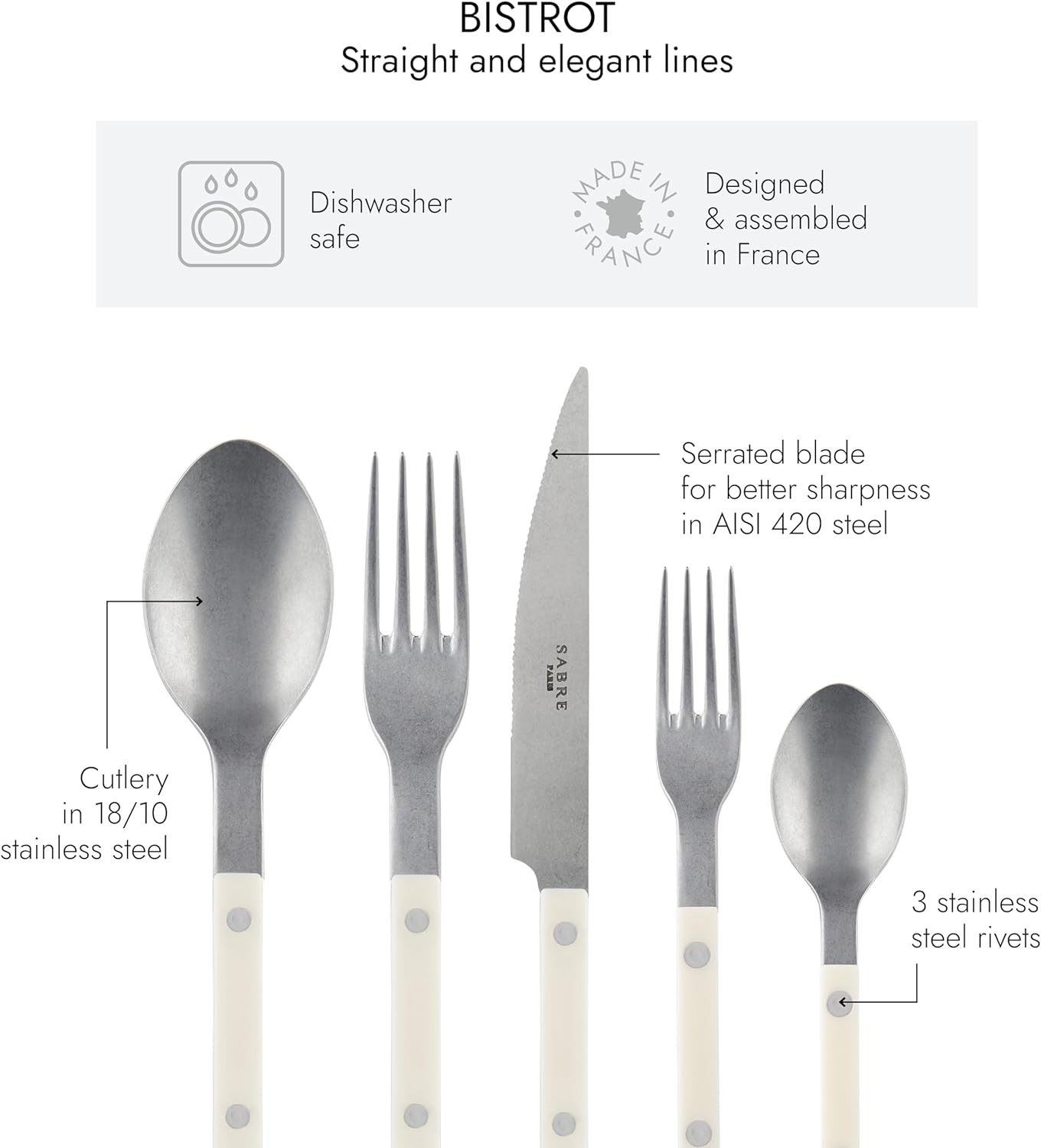 Bistro Flatware Set by Sabre Paris