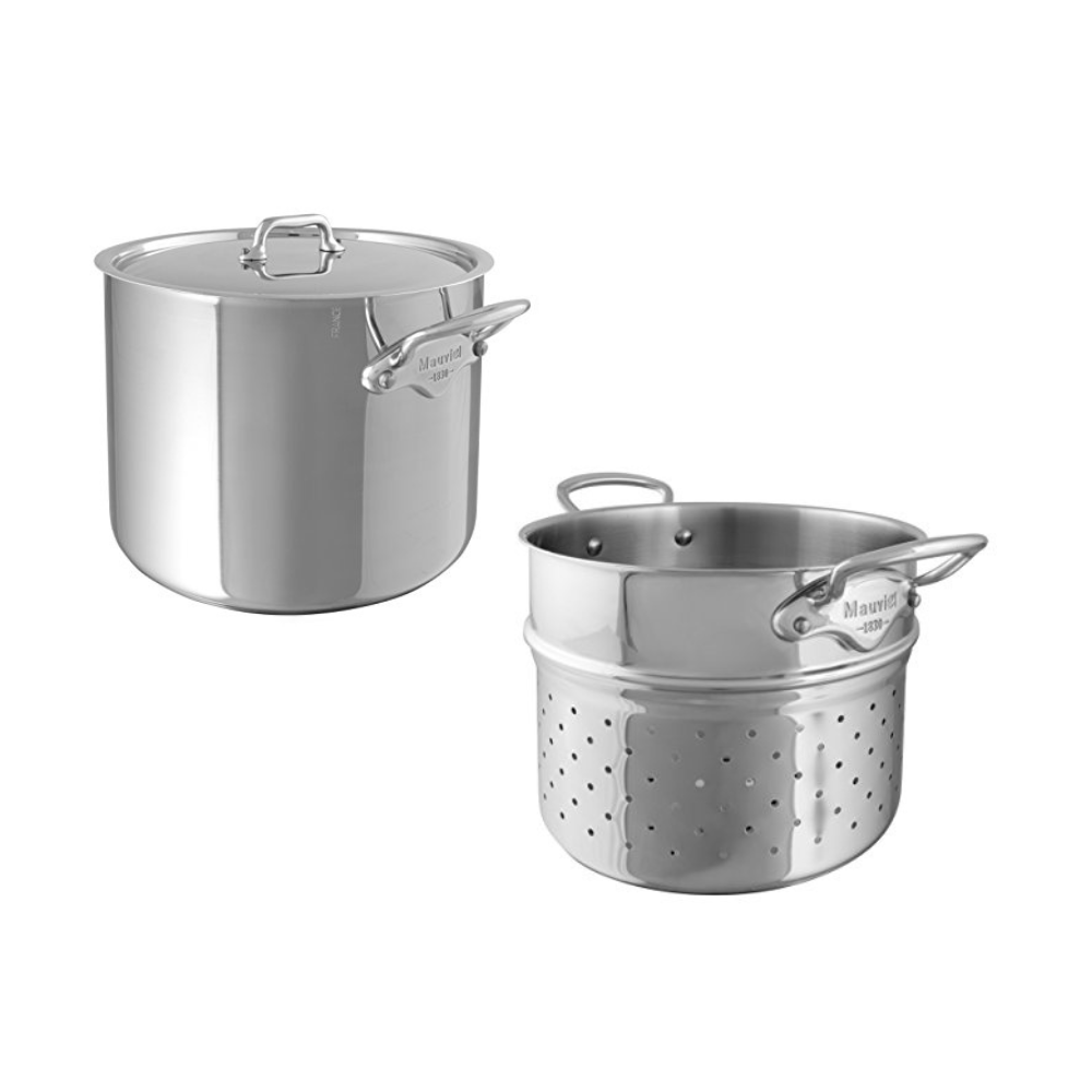 Mauviel 1830 Stainless-Steel 3-Piece Pasta Set with 9.7-Qt Stockpot — image 2
