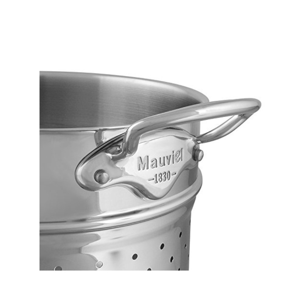 Mauviel 1830 Stainless-Steel 3-Piece Pasta Set with 9.7-Qt Stockpot — image 3