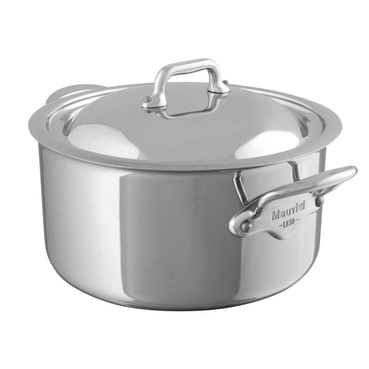 Mauviel 1830 M'COOK 5-Ply Stainless-Steel Stewpan with Lid
