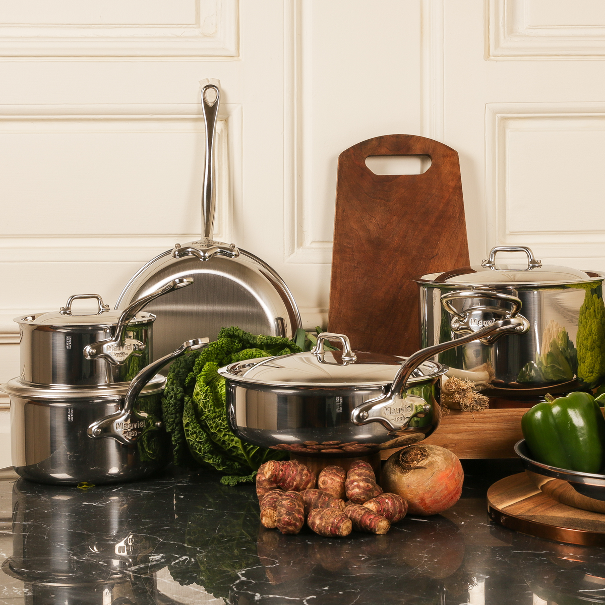 Mauviel 1830 M'COOK 5-Ply Stainless-Steel Saute Pan with Lid, 6.2-Qt — image 4